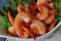 Shrimps in McElroys on the Bayou Restaurant in Ocean Springs