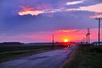 Sonnenuntergang im Mississippi Delta